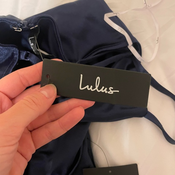 LULUS midnight blue MINI DRESS - Picture 3 of 3